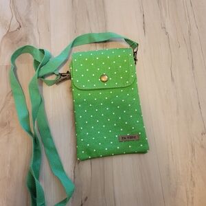 No Name Polka Dot Green Crossbody Bag
